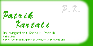 patrik kartali business card